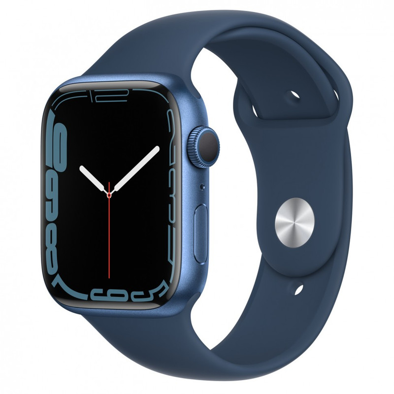 

Ремешок для Apple watch 42 mm/44 mm, Ремешок силиконовый Abyss Blue Sport Band (Синий омут) Apple Watch 45mm (42mm; 44mm)
