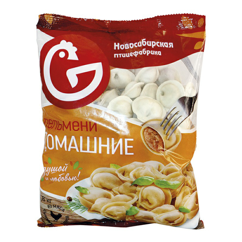 

Пельмени Новосибирская птицефабрика Домашние куриные с овощами 800 г