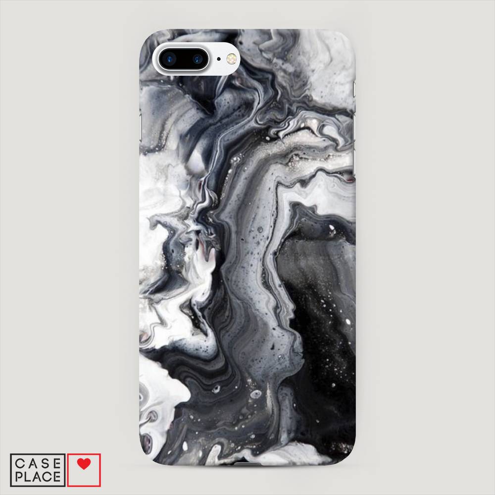 

Пластиковый чехол "Бело-черные сложные полосы" на Apple iPhone 8 Plus, 10920-2