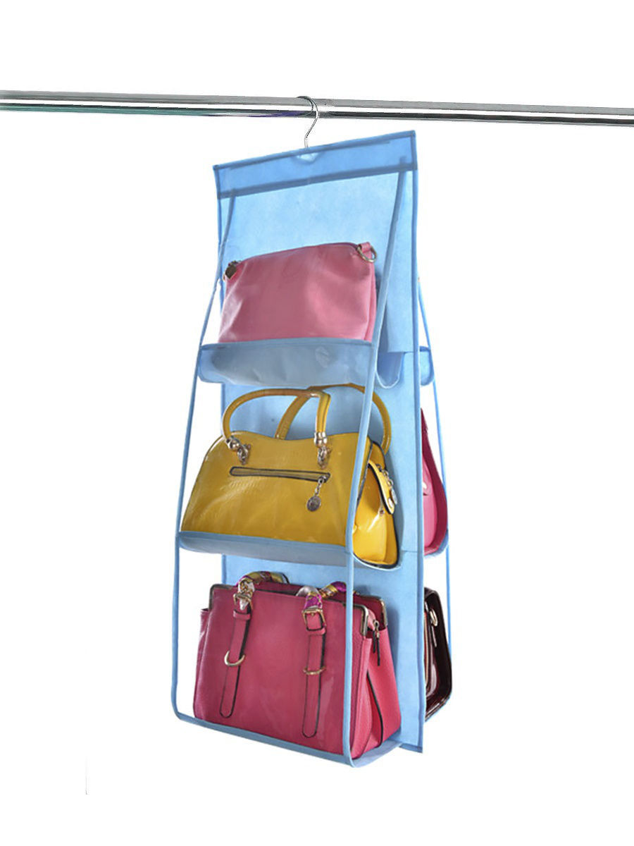 

Органайзер для сумок Hanging Purse Organizer ( на 6 сумок ) (Цвет: Голубой )