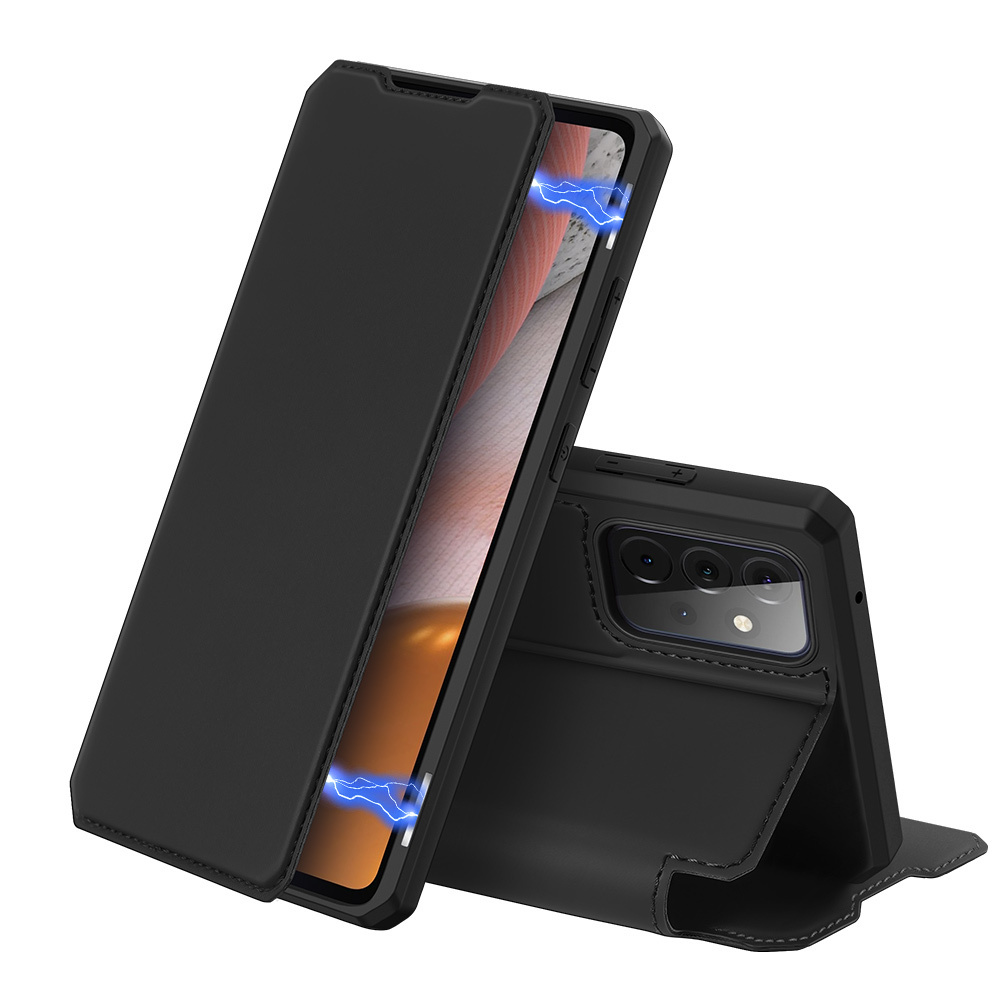 

Чехол книжка для Samsung Galaxy A72 4G/A72 5G, Dux Ducis Skin X, черный, Galaxy A72 Fino