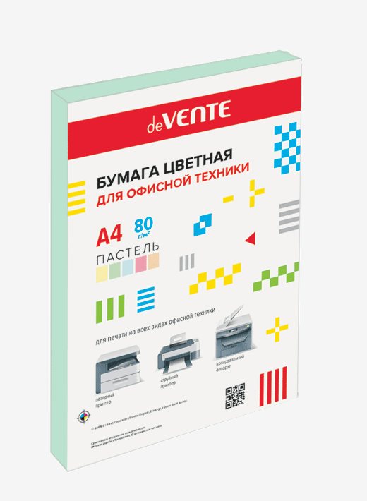 

Бумага для ксерокса deVente цветная А4 50л пастель салатовый, Зеленый, 1840821