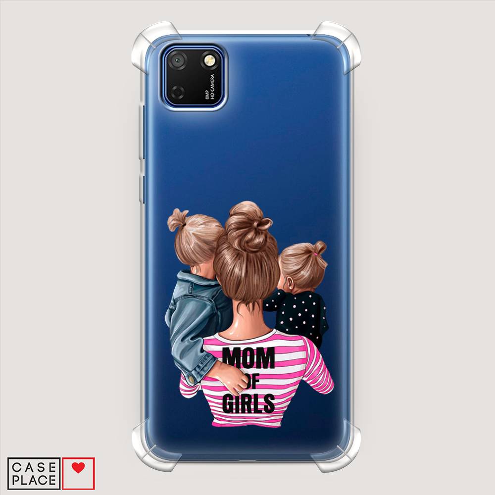 

Чехол Awog на Honor 9S "Mom of Girls", Синий;розовый;черный, 6102651-1