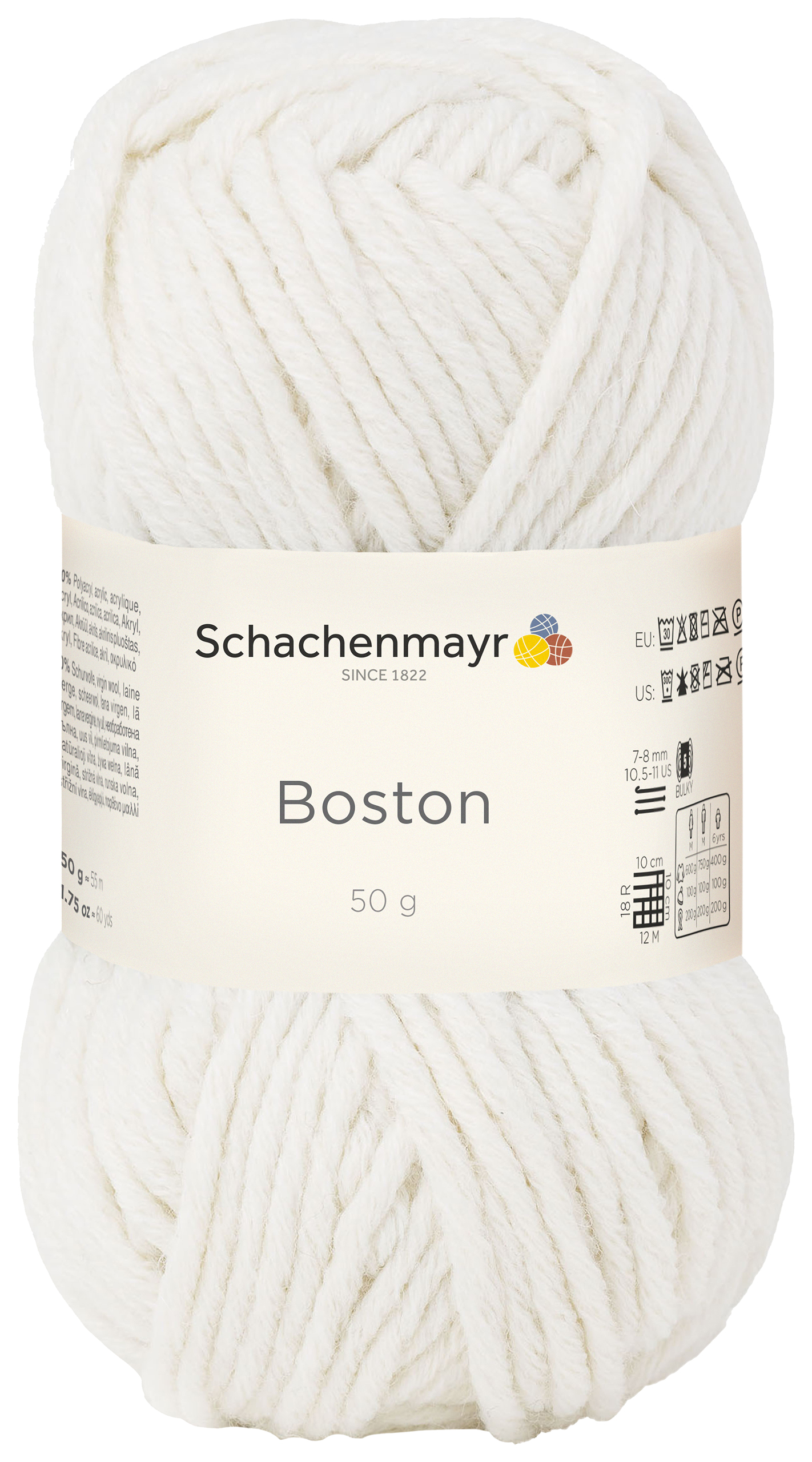 

Пряжа для вязания SCHACHENMAYR 9807412 Boston Originals (00002, natur, натуральный), Белый, Boston