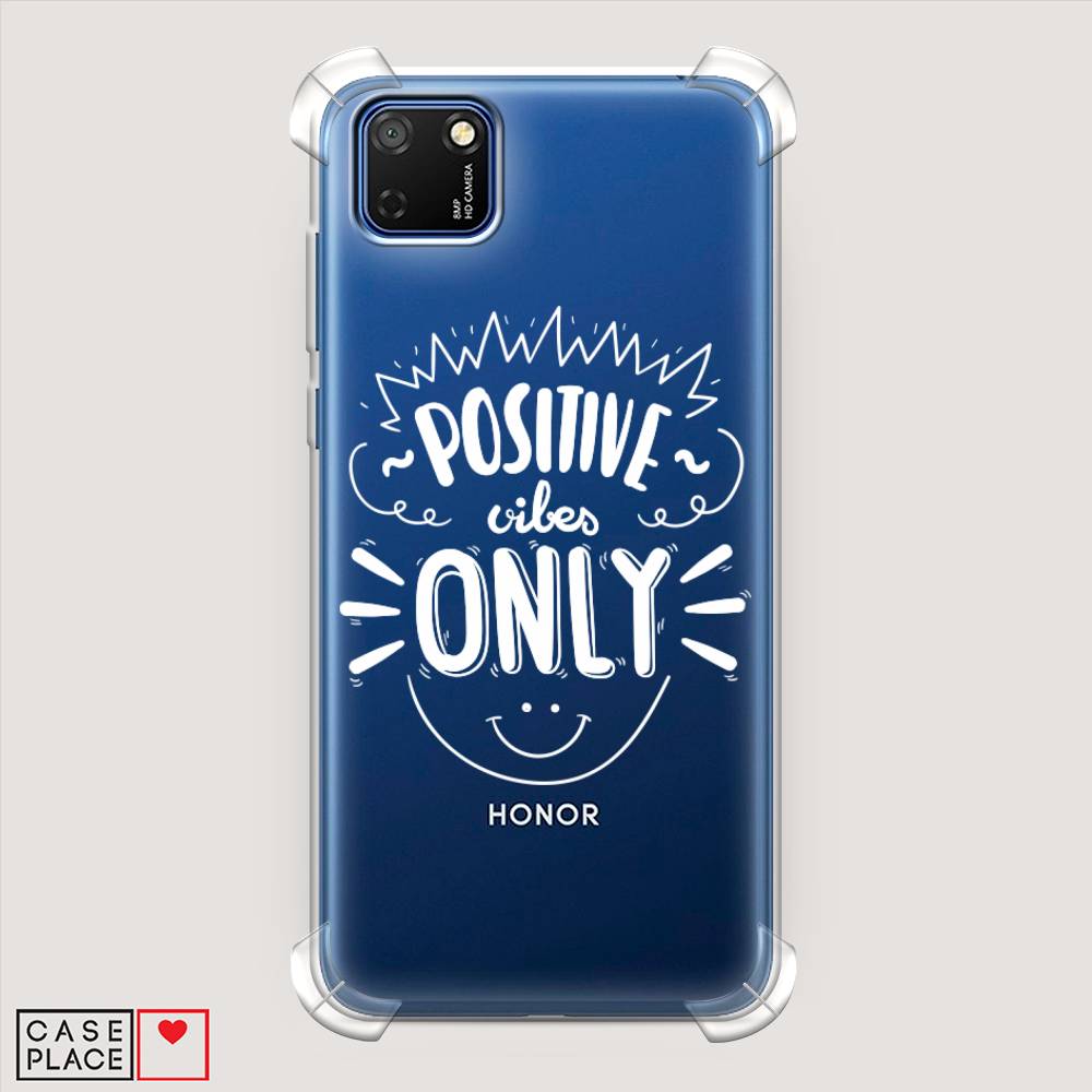 

Чехол Awog на Honor 9S "Positive vibes only графика", Белый, 6102651-1