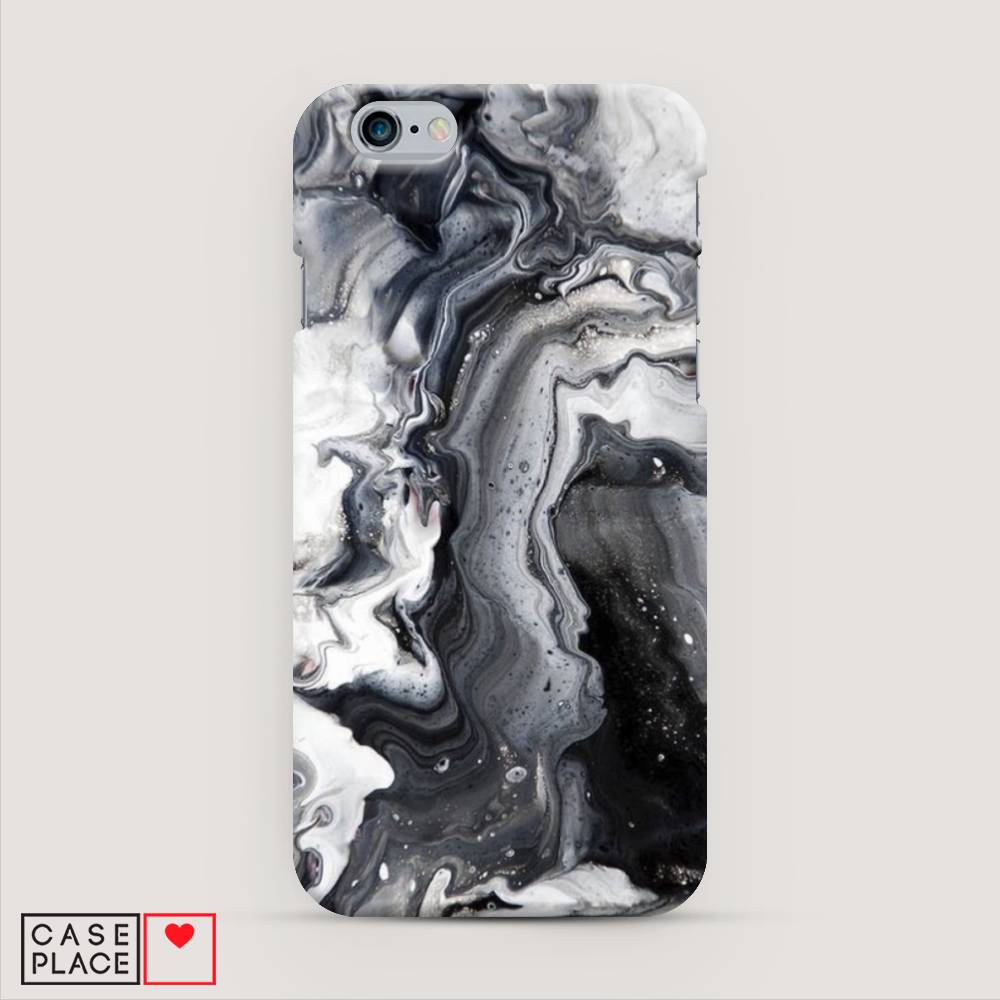 

Пластиковый чехол "Бело-черные сложные полосы" на Apple iPhone 6, 10420-2