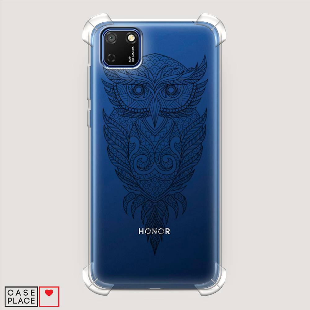 

Чехол Awog на Honor 9S "Филин графика", Черный, 6102651-1