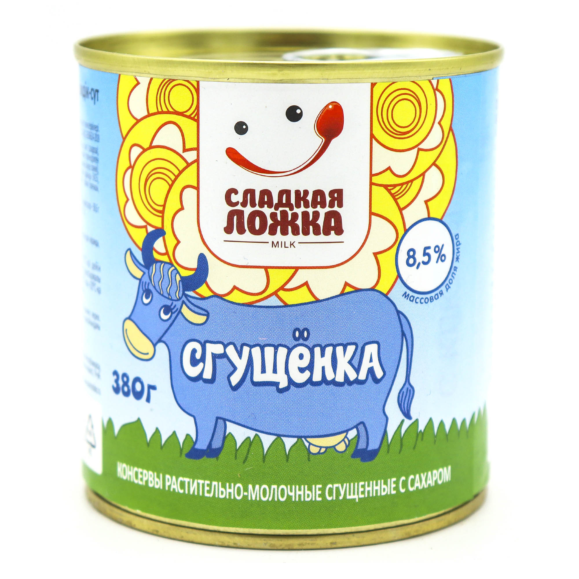 

Сгущенный молокосодержащий продукт Сладкая Ложка с сахаром 8,5% СЗМЖ 380 г