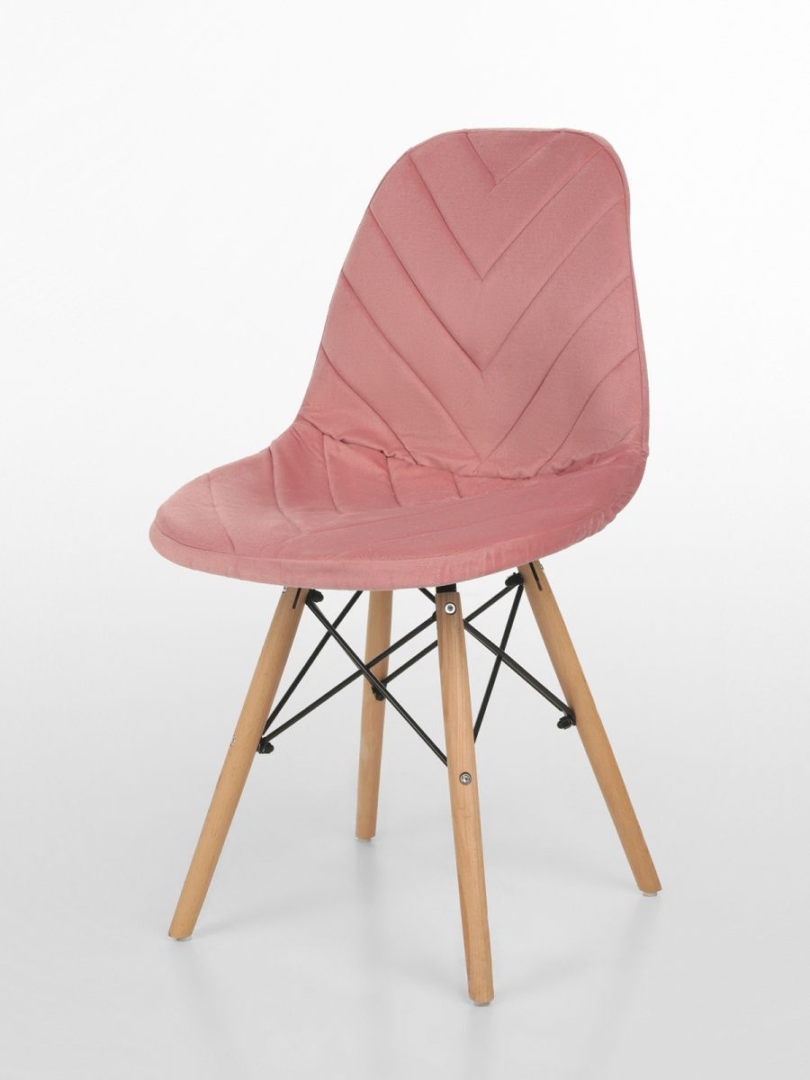 Чехлы для стульев со спинкой Leon Group универсальные мягкие, пыльная роза, 2 шт
