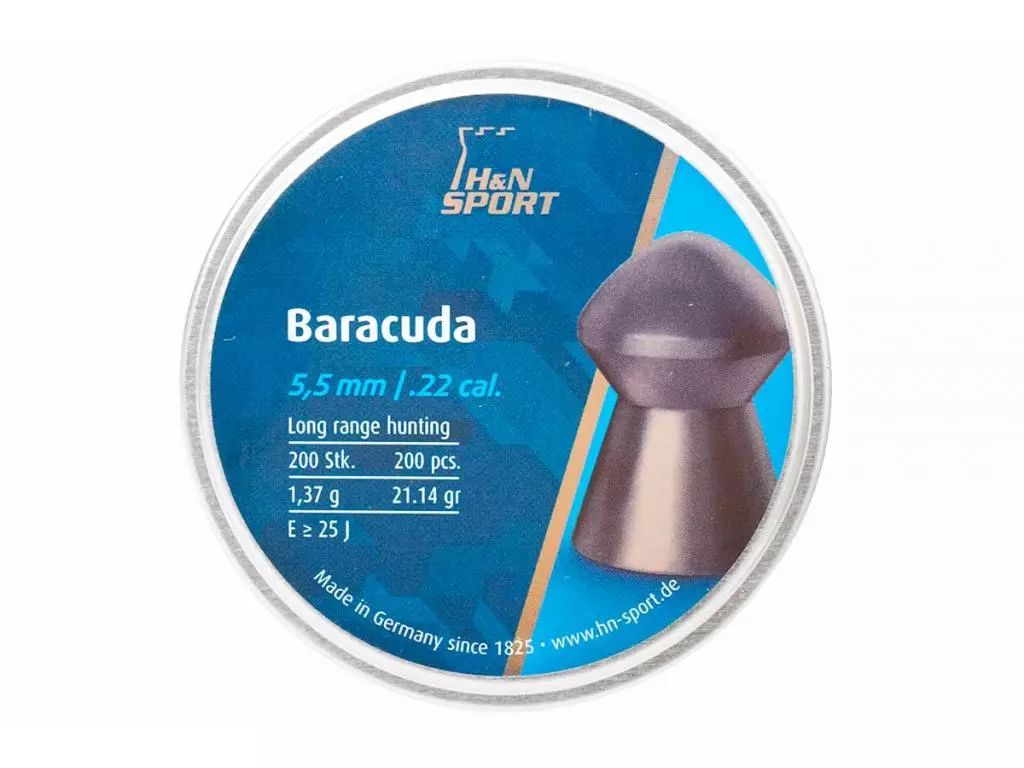 Пули пневматические H&N Baracuda 5,5 мм 1,37 грамма (200 шт.) headsize 5,50 мм