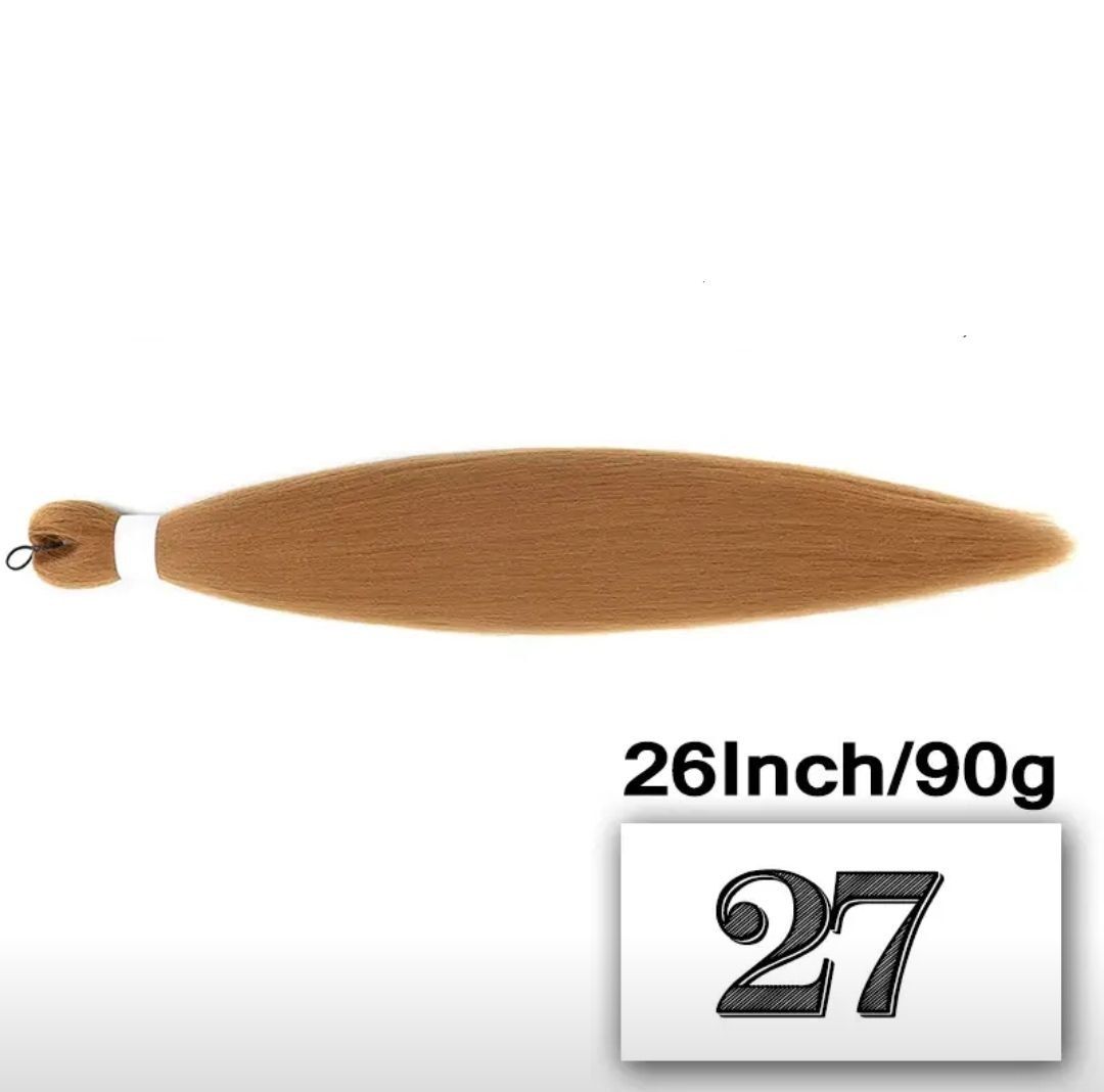 Канекалон для плетения волос Easy Braid цвет 27 светлокоричневый длина 65 см