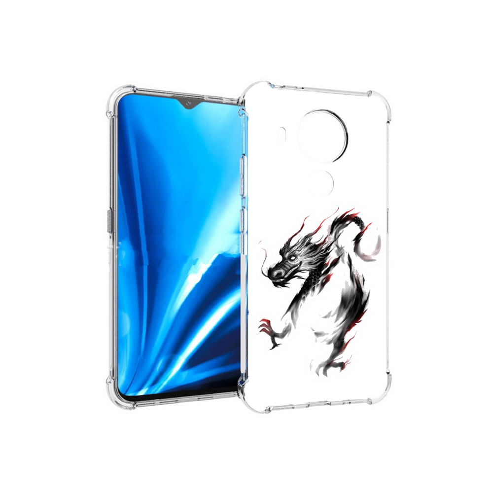 

Чехол MyPads Tocco для Nokia 5.4 черный дракон (PT156621.100.690), Прозрачный, Tocco