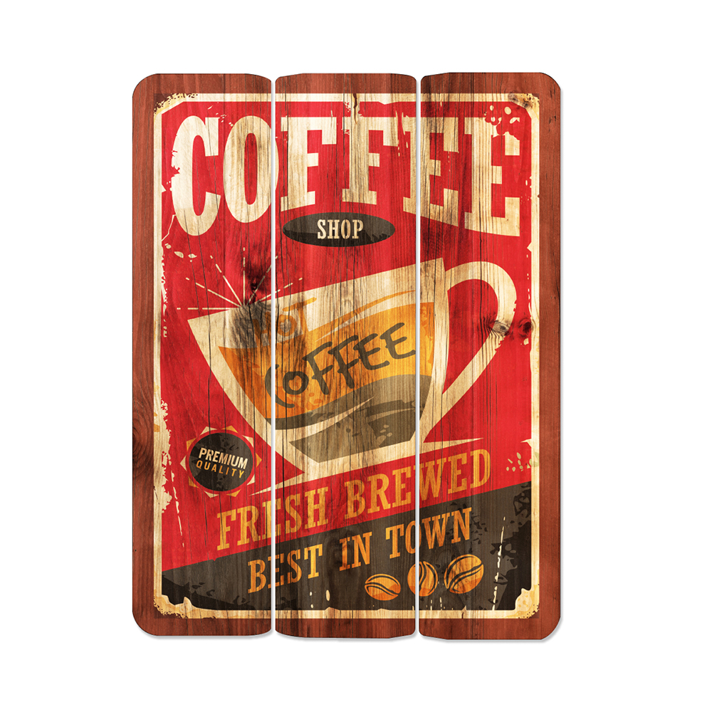

Картина на досках 30х40 см Coffee