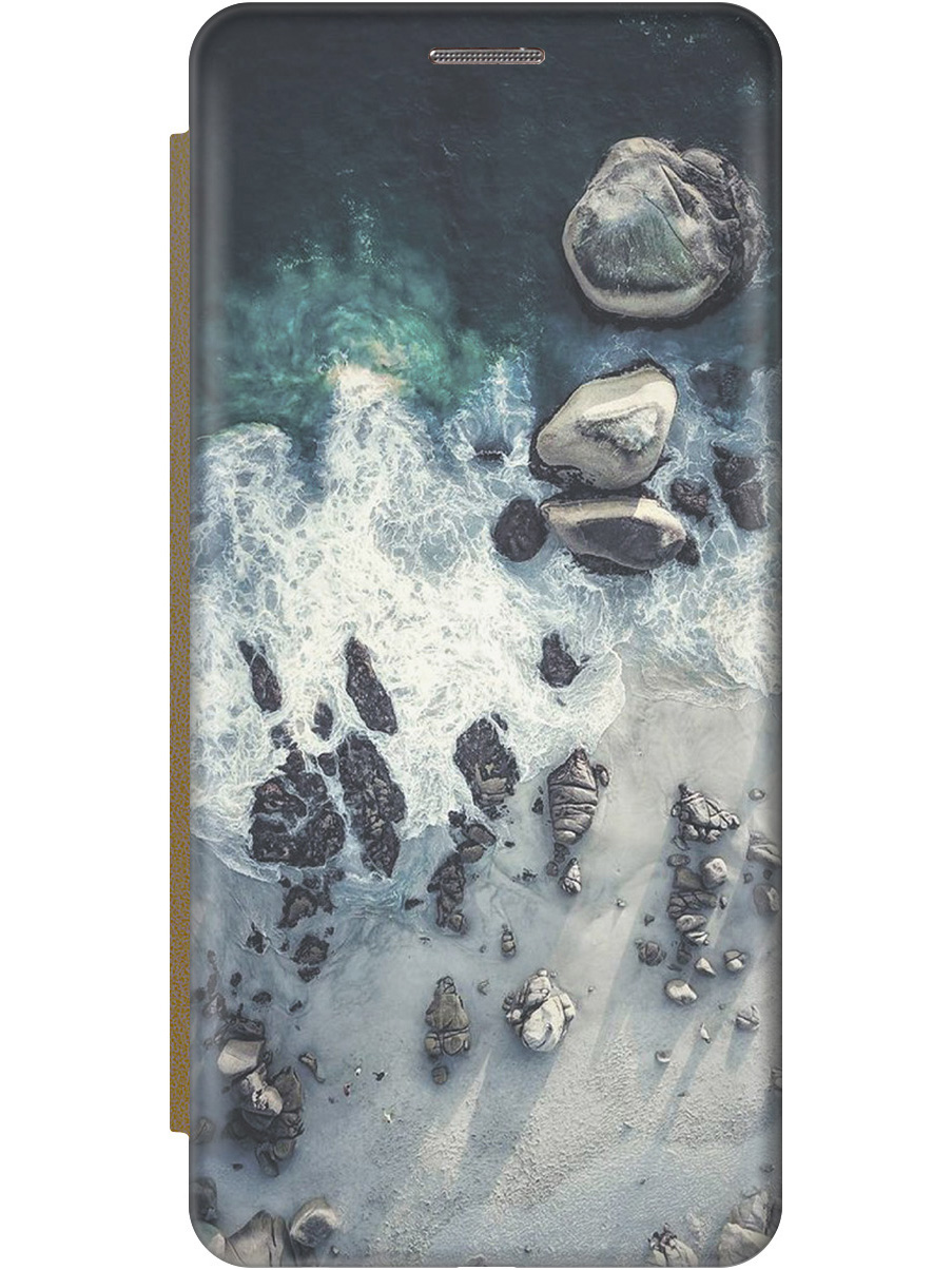 

Чехол-книжка на Samsung Galaxy A05s "Скалы и пляж" золотой, Зеленый;розовый, 20001458