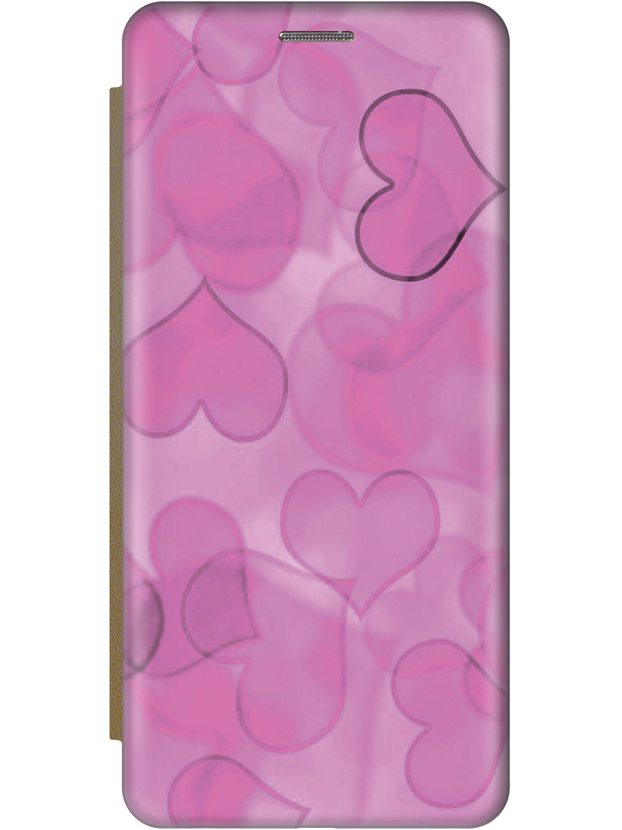 

Чехол-книжка на Samsung Galaxy A05s "Розовые сердечки" золотой, Розовый, 20001458
