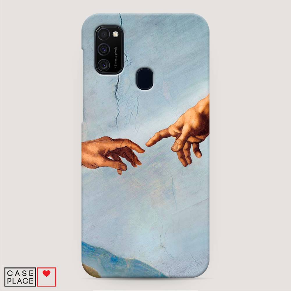 фото Пластиковый чехол "сотворение адама" на samsung galaxy m21 awog