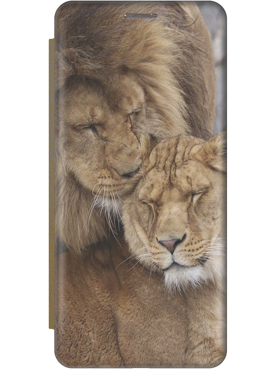 

Чехол-книжка на Samsung Galaxy A05s "Милые львы" золотой, Бежевый;коричневый, 20001458