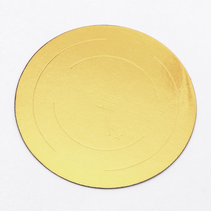 Кондитерская подложка, под торт, золото-белая, 18 см, 1,5 мм (20 шт.)