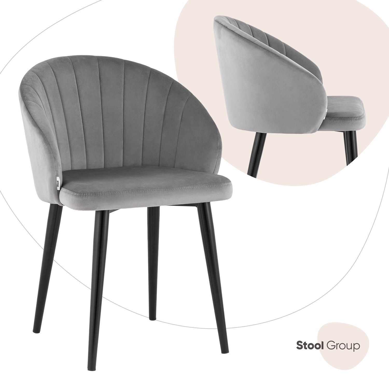 

Стул Stool Group Брюссель, серый, Брюссель