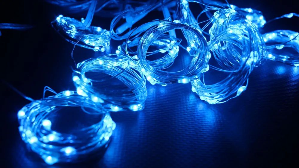 Световой занавес LED Роса 14992 3х2 м синий