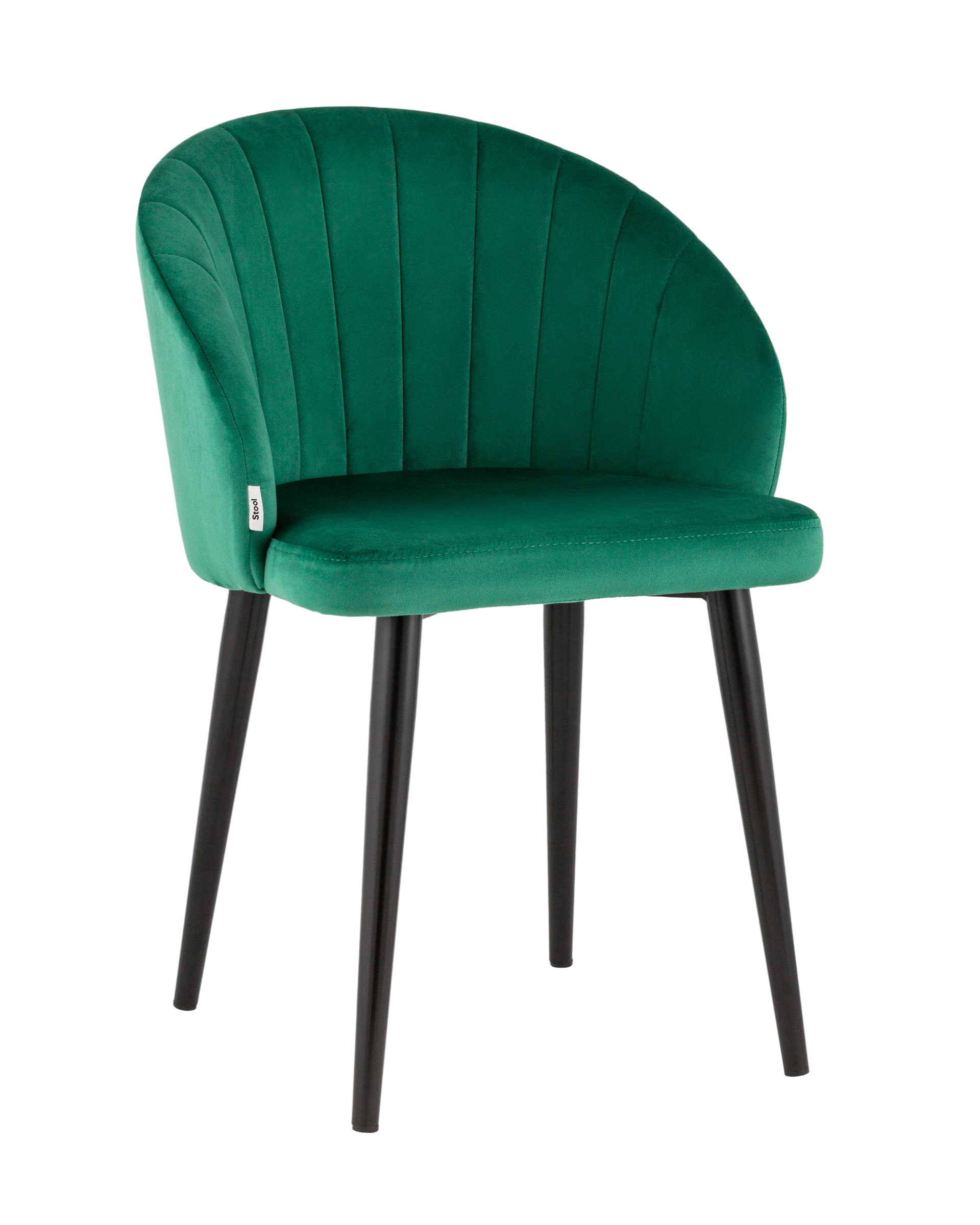 фото Стул с подлокотниками брюссель велюр зелёный stool group