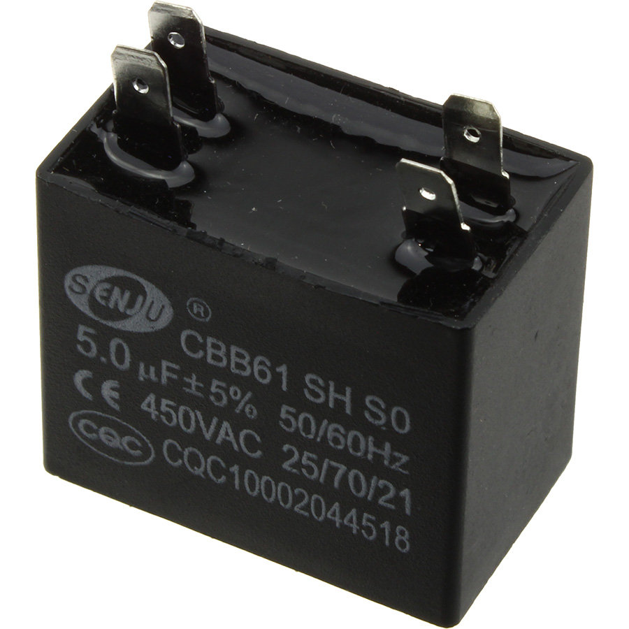 

Конденсатор 5/450V 50/60Hz (5%) пускач CBB-61 клеммы