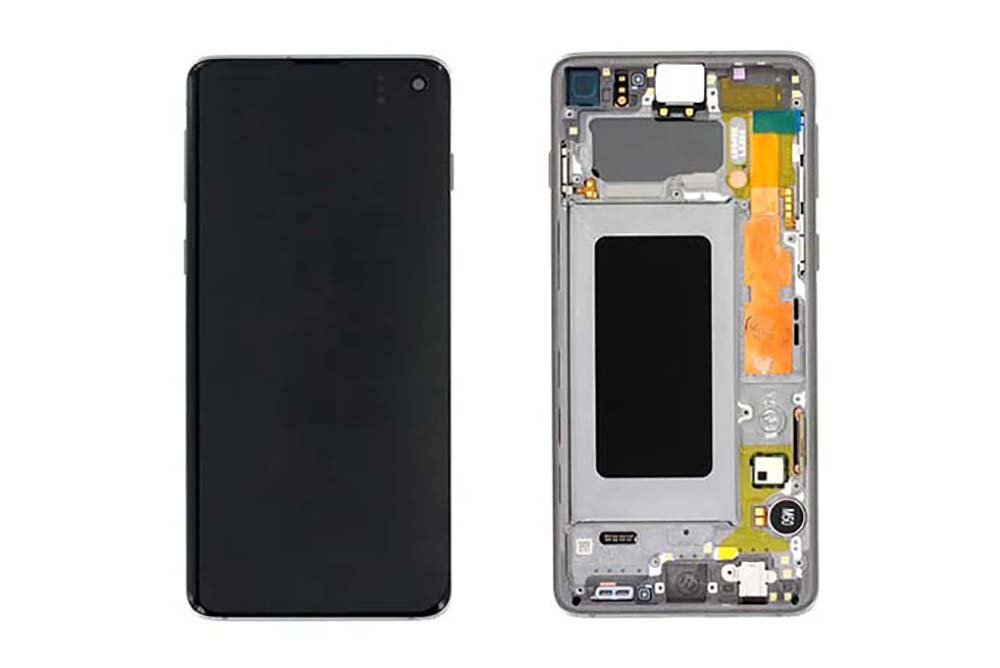 

Дисплей для Samsung SM-G770F Galaxy S10 Lite в рамке + тачскрин (серебряный), SM-G770F