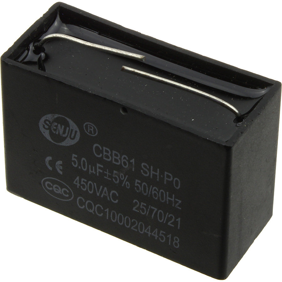 

Конденсатор 5/450V 50/60Hz (5%) пускач CBB-61