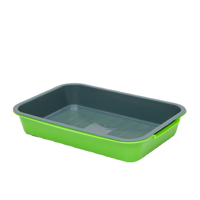 Туалет средний с сеткой 36 х 26 х 6,5 см, серый/зелёный