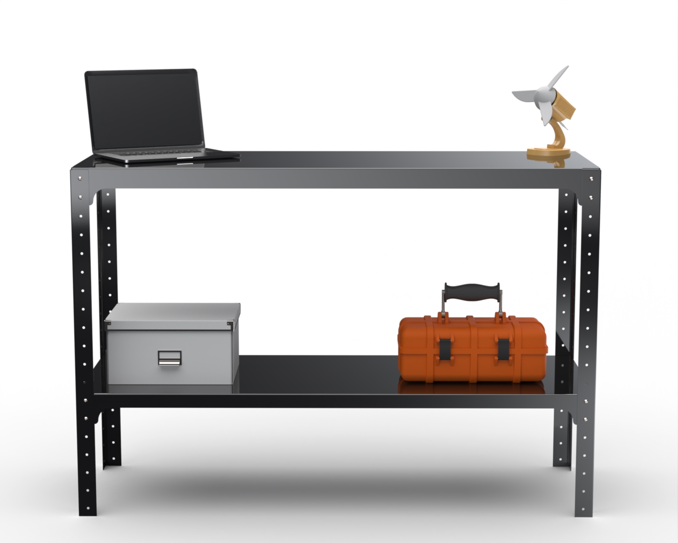 

Стол-верстак Metalex серия KIT 950х1800х500 (одна полка) (чёрный)