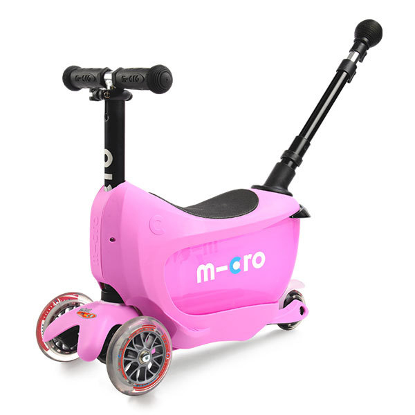 Самокат трехколесный Micro Mini 2Go Deluxe Pink распылитель для опрыскивателя жук стеклопластик телескопическая штанга 970 мм оп 208