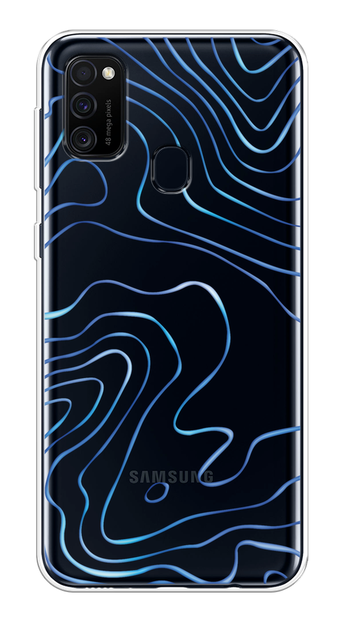 

Чехол на Samsung Galaxy M21/M30s "Blue lines", Прозрачный;синий, 29850-1