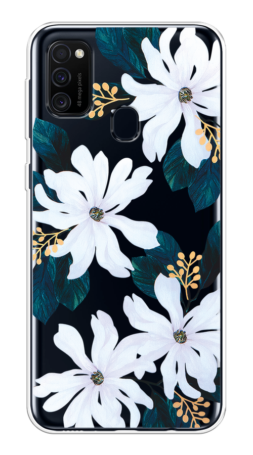 

Чехол на Samsung Galaxy M21/M30s "Delilah Flower", Зеленый;белый, 29850-1