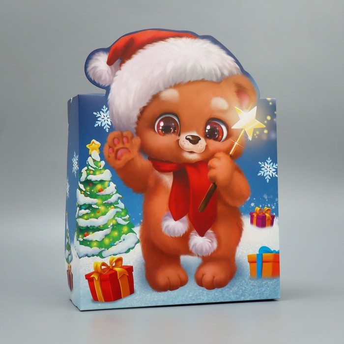 

Коробка складная Дарите Счастье С Новым годом! 25 х 25 х 10 см, Разноцветный