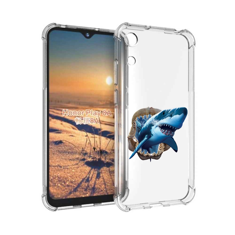 

Чехол бампер MyPads челюсти для Honor 8A., Прозрачный, Tocco