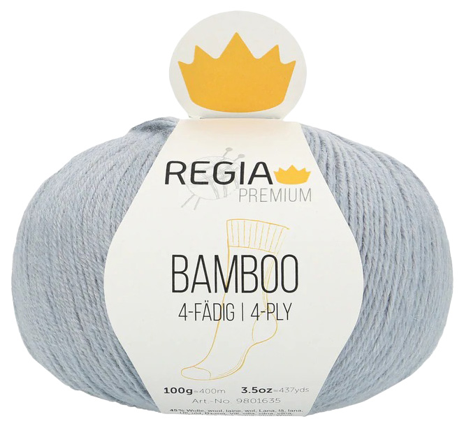 

Пряжа для вязания Regia 9801635 Bamboo (00050), Голубой, Bamboo