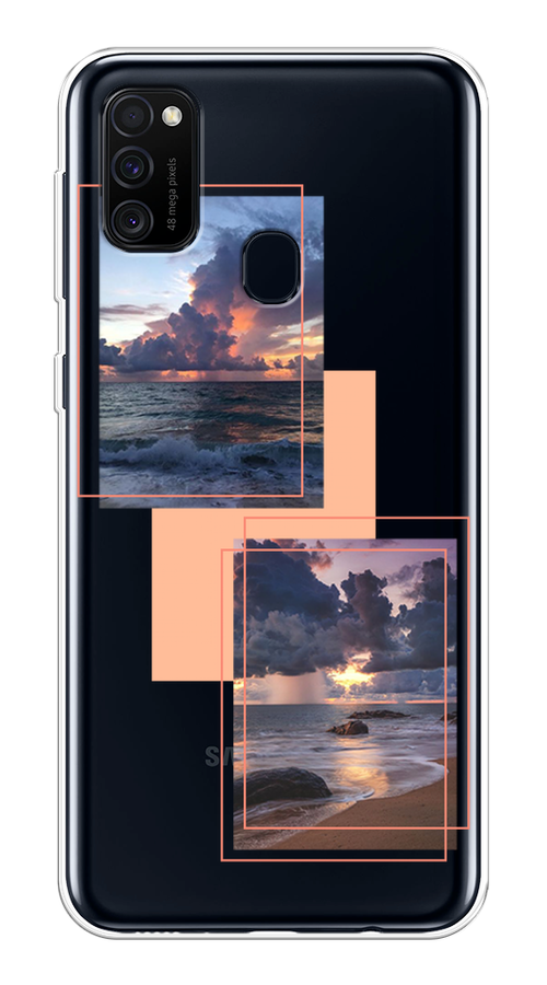 

Чехол на Samsung Galaxy M21/M30s "Sky collage", Розовый;прозрачный;синий, 29850-1
