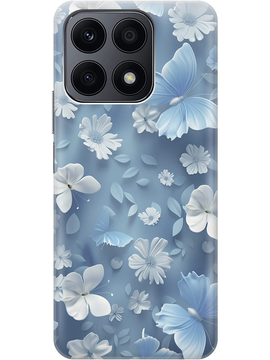 

Силиконовый чехол на Honor X8a с принтом "Голубые бабочки", Прозрачный;белый;голубой, 768741610