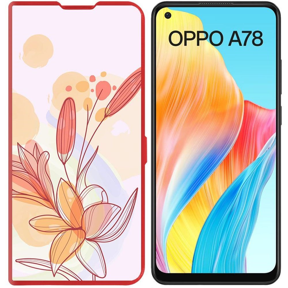 

Чехол-книжка Krutoff Eco Book для Oppo A78 4G Фантазия (красный)