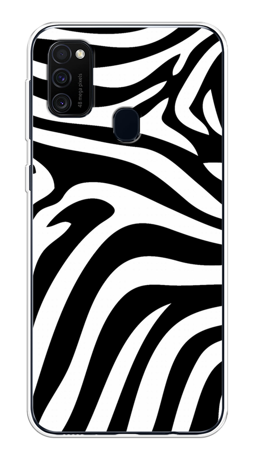 

Чехол на Samsung Galaxy M21/M30s "Полоски зебры", Черный;белый;бежевый, 29850-1