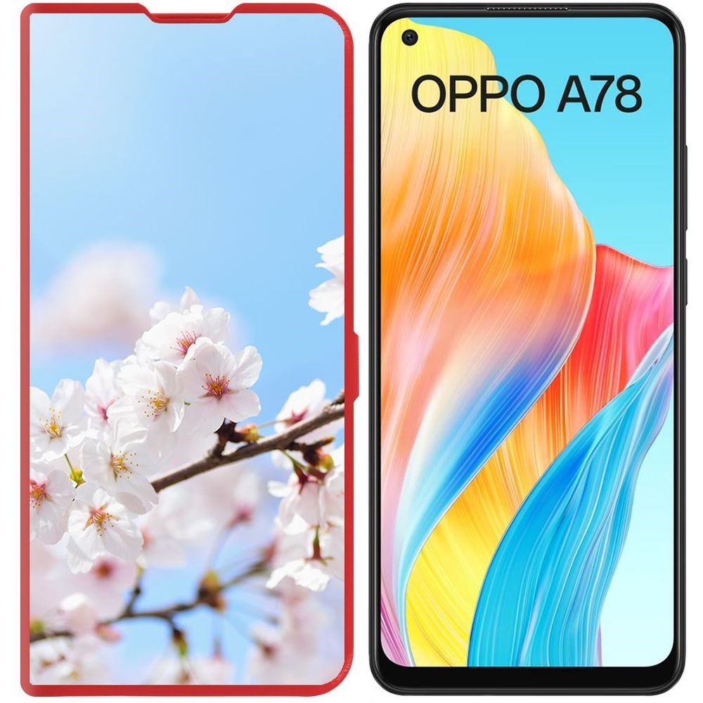 

Чехол-книжка Krutoff Eco Book для Oppo A78 4G Цветение (красный)