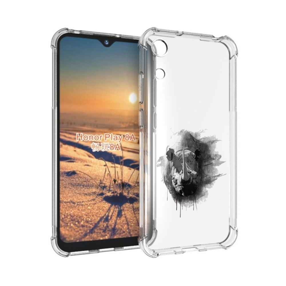 

Чехол бампер MyPads носорог для Honor 8A., Прозрачный, Tocco