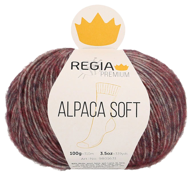 

Пряжа для вязания Regia 9801631 Alpaca Soft (00084), Бордовый, Alpaca Soft