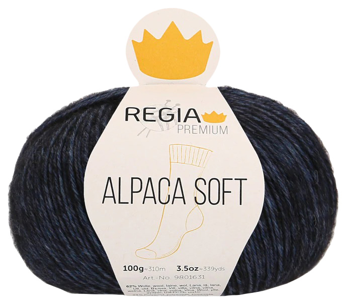 

Пряжа для вязания Regia 9801631 Alpaca Soft (00055), Синий, Alpaca Soft