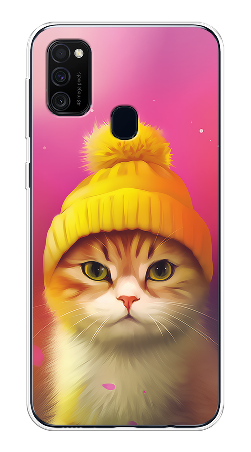 

Чехол на Samsung Galaxy M21/M30s "Котик в шапочке", Розовый;желтый;бежевый, 29850-1