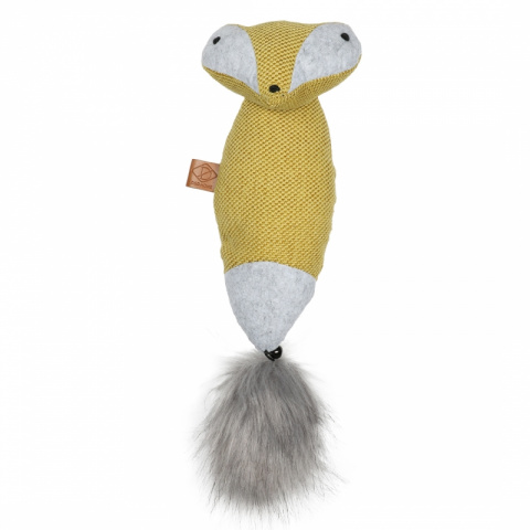 фото Мягкая игрушка для кошек ebi rocco, текстиль, с кошачьей мятой, желтый, 40 см