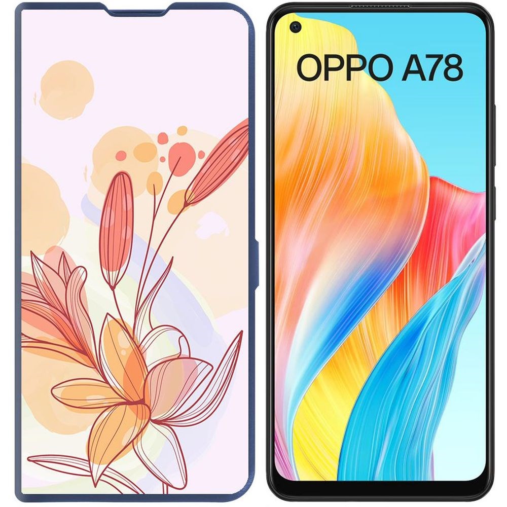 

Чехол-книжка Krutoff Eco Book для Oppo A78 4G Фантазия (синий)