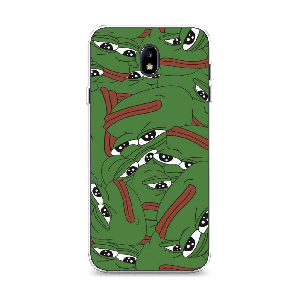

Чехол Awog на Samsung Galaxy J7 2017 / Самсунг J7 2017 "Печальный frog", Зеленый;белый, 23150-9