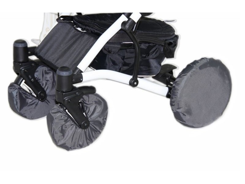 фото Чехлы для колес юкка на коляску с передними поворотными колесами до 25 см 199-25-30 ч