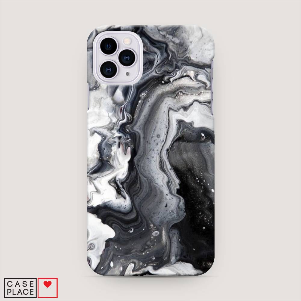 

Пластиковый чехол "Бело-черные сложные полосы" на Apple iPhone 11 Pro Max, 12220-2